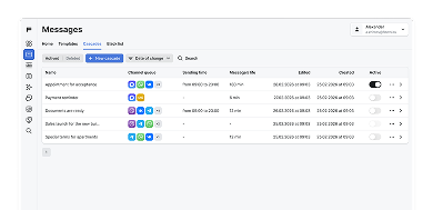 Interface screenshot — Cascading Messaging